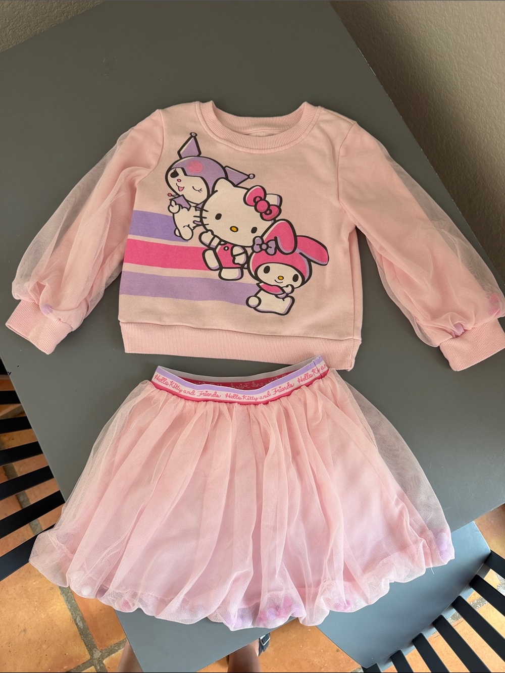 Sanrio Hello Kitty Pink Pastel Tulle Outfit Set
